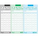 Cartela de Rifa c/100 Nomes Pct.c/50 Cartelas Tamoio