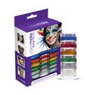 Cartela Glitter Facial Cremoso Maquiagem Artística 6 Cores ColorMake