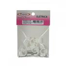 Cartela Grampo Fixa Fio Tipo Garra Branco Preguim Coaxial 10Mm Com 10 Pecas 3846