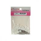 Cartela Grampo Fixa Fio Tipo Garra Preguim 10/12 Branco Com 12 Pecas 0012