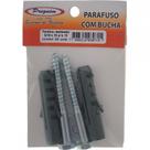 Cartela Parafuso Madeira Preguim Com Bucha 12Mm Sextavado Com 02 Pecas 0715