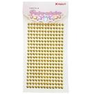 Cartela pedra adesiva meia pérola ouro metalizada 6mm com 260 unidades - make + - MAKE+