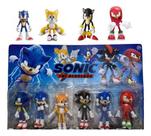 Cartela Sonic Com 6 Bonecos Tails Shadow Knuckles