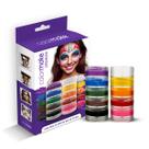 Cartela Tinta 10 Cores Colormake Cremosa Maquiagem Artística Cartela Tinta 10 Cores Colormake Cremosa Maquiagem Artística