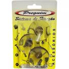 Cartela Ventosa Silicone Preguim 40Mm Com 03 Pecas - Kit C/10