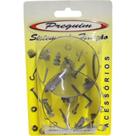 Cartela Ventosa Silicone Preguim 55Mm Com 02 Pecas - Kit C/10