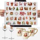 Cartelas Adesivos Natalinos Feliz Natal Papai Noel DTF UV
