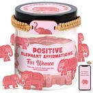 Cartões de afirmação Jar Positive Pickle Elephant 60+