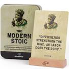 Cartões de afirmação MindMint Daily Stoicism com suporte de madeira Cartões de afirmação MindMint Daily Stoicism com suporte de madeira