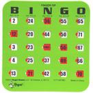 Cartões de bingo Regal Bingo Bulk com janelas deslizantes, pacote com 10 unidades verdes