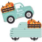 Cartões de convite Big Dot of Happiness Fall Truck x12