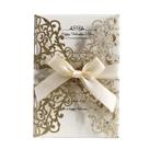 Cartões de convite de casamento AdasBridal Glitter Floral x50 Gold Cartões de convite de casamento AdasBridal Glitter Floral x50 Gold