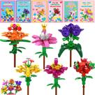 Cartões de Dia dos Namorados + Blocos de Construção de Flores e Brinquedos para Crianças Cartões de Dia dos Namorados + Blocos de Construção de Flores e Brinquedos para Crianças
