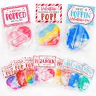 Cartões de Dia dos Namorados e conjunto de brinquedos Pop Heart Fidget para crianças Cartões de Dia dos Namorados e conjunto de brinquedos Pop Heart Fidget para crianças