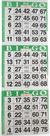 Cartões de jogo de bingo American Games 3 em verde 1000 folhas