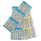 Cartões de jogo de papel de bingo: 3 cartas, 5 folhas, 100 livros de 5 folhas