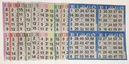 Cartões de jogo de papel de bingo 4 cartas 10 folhas 50 livros 20x20cm