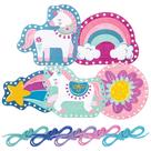 Cartões de laço Stephen Joseph Unicorn com 5 cartões e bolsa