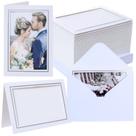 Cartões de moldura fotográfica 4x6 Litpoetic 100 unidades com envelopes brancos