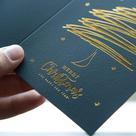 Cartões de Natal CLEVER SIGNS, pacote de alumínio dourado com 24 envelopes
