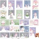 Cartões de Natal Nuanchu, 80 peças, boneco de neve, 10 x 15 cm, 20 designs