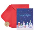 Cartões de Natal Papyrus Happy Peaceful Season Snowmen 20 unidades