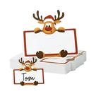 Cartões De Nome De Natal Para Crianças Com Tema De Cervo, 10, 25, 50 Peças, Cartões De Assento De