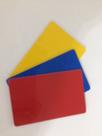 cartões de pvc colorido frente e verso - 75un
