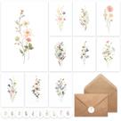 Cartões em branco XXINMOH, pacote com 100 envelopes florais de 4x6 polegadas
