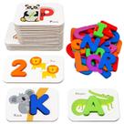 Cartões flash Gojmzo Number and Alphabet de 3 a 5 anos com armazenamento