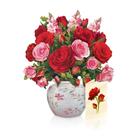 Cartões pop-up Freshcut Paper Blooming Roses Forever Flower