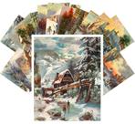 Cartões postais PIXILUV Vintage Winter Rural Life x24
