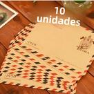 Cartões Postais Retrô Com Envelope Kraft, 10 Peças, 9.7x7.5cm, Armazenamento Durável De Papelaria,