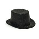 Cartola Clássica Luxuosa de Tecido na cor Preta para Fantasias 12,5cm 1un