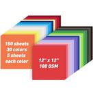 Cartolina colorida MAXECHO 12x12 180gsm 150 folhas 30 cores