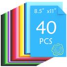 Cartolina Frumertly - 40 Folhas, 20 Cores Variadas, 180g/m², 8,5x11"