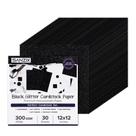 Cartolina Sanzix Black Glitter 30 folhas 30,5 x 30,5 cm 300 GSM