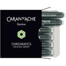 Cartucho Caneta Tinteiro com 6 unidades Chromatics Green Delicate Caran D'Ache 8021.221