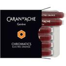 Cartucho Caneta Tinteiro com 6 unidades Chromatics Orange Electric Caran D Ache 8021.052