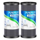 Cartucho de filtro de água PUREPLUS 10x4.5 CTO Coconut Shell x2