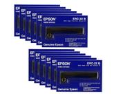 Cartucho de fita Epson ERC-22B preto, pacote com 12 unidades para M-180, M-181
