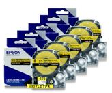 Cartucho de fita LABELWORKS 203YLBYPX-5PK preto sobre amarelo