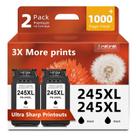 Cartucho de Tinta Ankink 245XL Preto Compatível, Kit com 2 Unidades