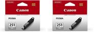 Cartucho de tinta Canon CLI-251 cinza compatível, pacote de 2
