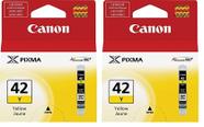 Cartucho de tinta Canon CLI-42 Y amarelo (pacote de 2)