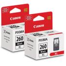 Cartucho de tinta Canon PG-260XL preto, pacote com 2