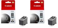 Cartucho de tinta Canon PG-30 compatível com impressoras iP1800, iP2600, MP140, MP190/MP210, MP470, MX310/MX300 (pacote com 2)