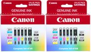 Cartucho de tinta Canon PGI-250 CLI-251 pacote com 5 cores, pacote com 2