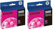 Cartucho de tinta Epson T200 DuraBrite Ultra Magenta (pacote com 2) Cartucho de tinta Epson T200 DuraBrite Ultra Magenta (pacote com 2)