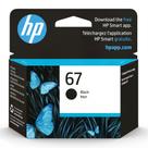 Cartucho de tinta HP 67 preto Rendimento de 120 páginas DeskJet 1255
